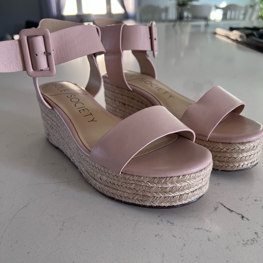 Sole Society light pink espadrille size 7